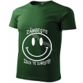 Tricou tineret-copii verde sticla,  Zambeste, Isus te iubeste!
